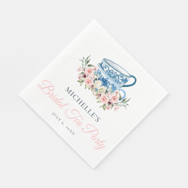 Servilleta De Papel Ducha de Novia con Té Party (Esquina)