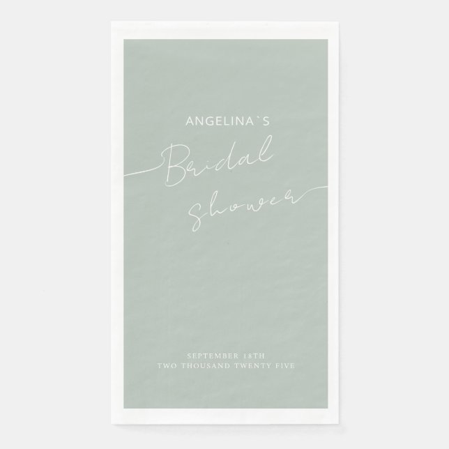 Servilleta De Papel Ducha de novia con toallas para los clientes de pa (Anverso)