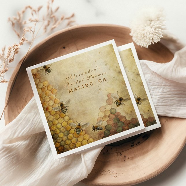 Servilleta De Papel Ducha de novia de abeja dorada (Subido por el creador)