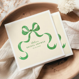 Servilleta De Papel Ducha de novia de barro verde de mano