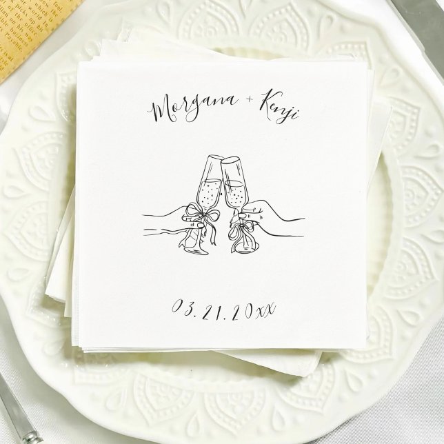 Servilleta De Papel Ducha de novia de boda de compromiso personalizada (Subido por el creador)