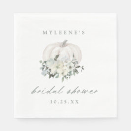 Servilleta De Papel Ducha de novia de calabaza blanca