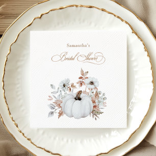 Servilleta De Papel Ducha de Novia de Calabaza Blanca de Otoño