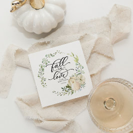 Servilleta De Papel Ducha de Novia de Calabaza Blanca Verdes de Otoño