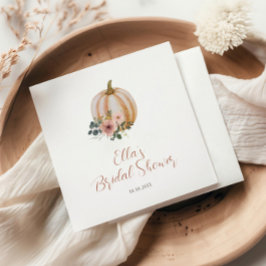 Servilleta De Papel Ducha de Novia de Calabaza Floral