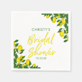 Servilleta De Papel Ducha de novia de color limón amarillo