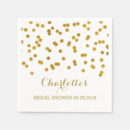 Servilleta De Papel Ducha de novia de Confetti Gold