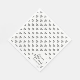Servilleta De Papel Ducha de novia de diamante negro