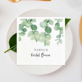 Servilleta De Papel Ducha de Novia de Eucalipto Elegante Personalizada