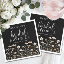 Ducha de Novia de Flor Silvestre Negra
