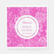 Ducha de novia de flores victorianas rosadas