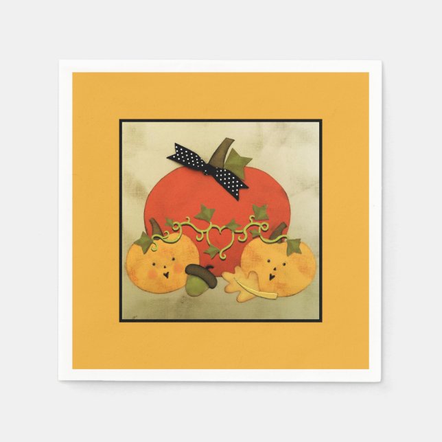 Servilleta De Papel Ducha de Novia de Halloween de Octubre (Anverso)
