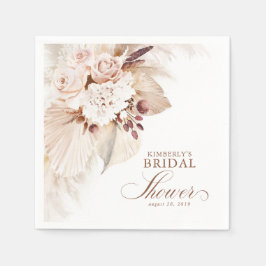 Servilleta De Papel Ducha de Novia de Hierba de Pampas Floral Suave Pa