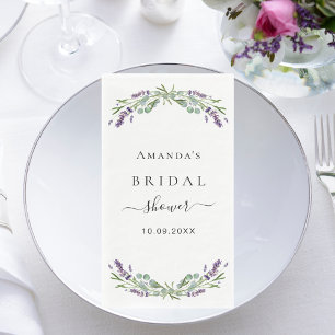 Servilleta De Papel Ducha de novia de lavanda y eucalipto verde