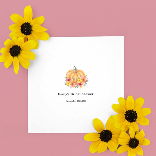 Servilleta De Papel Ducha de Novia de Otoño de Calabaza (Subido por el creador)