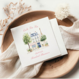 Servilleta De Papel Ducha de Novia de París Café Parisino