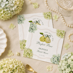 Servilleta De Papel Ducha de Novia de Perfecta Pareja de Peras y Horte