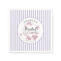 Ducha de Novia de Rayas Rosadas y Lila Lavanda