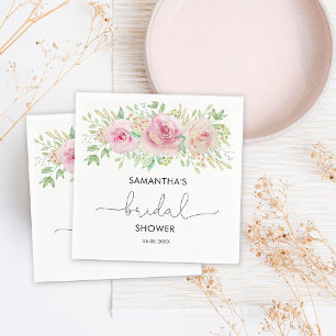 Servilleta De Papel Ducha de novia de rosas elegantes