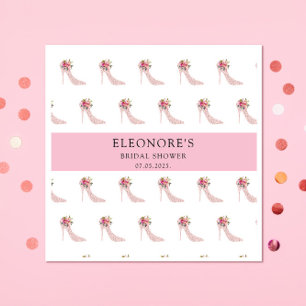 Servilleta De Papel Ducha de novia de tacones altos rosados