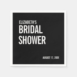 Servilleta De Papel Ducha de Novia de Tipografía Simple