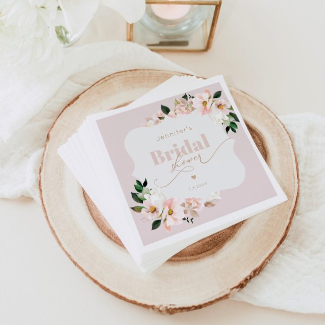 Servilleta De Papel Ducha de novia elegante y rosa de Rubor (Subido por el creador)