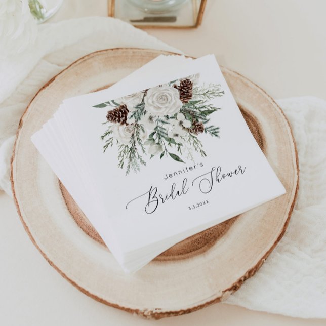 Servilleta De Papel Ducha de novia elegante y verde (Subido por el creador)