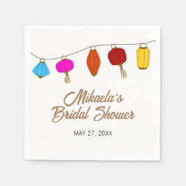 Servilleta De Papel Ducha de Novia Farolillo Chino