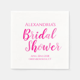 Servilleta De Papel Ducha de novia Fiesta moderno rosa caliente