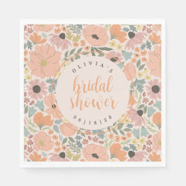 Servilleta De Papel Ducha de Novia Floral