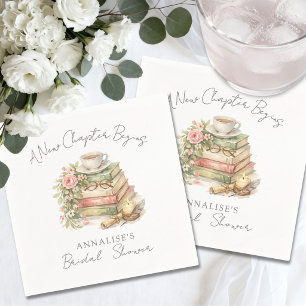 Servilleta De Papel Ducha de Novia Floral Capítulo Nuevo Libro