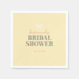 Servilleta De Papel Ducha de novia floral de jardín amarillo