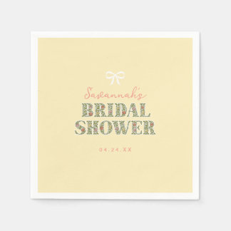 Servilleta De Papel Ducha de Novia Floral Jardín Amarillo