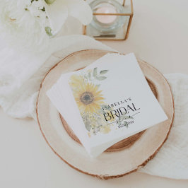 Servilleta De Papel Ducha de Novia Floral Moderna de Girasoles