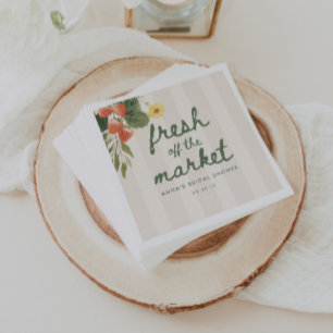 Servilleta De Papel Ducha de Novia Floral Moderna Fresca del Mercado