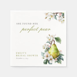 Servilleta De Papel Ducha de Novia Floral Perfecta Pera