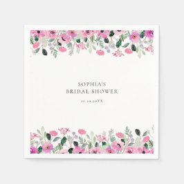 Servilleta De Papel Ducha de novia floral rosa