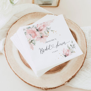 Servilleta De Papel Ducha de novia floral rosa Rubor