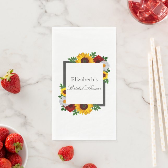 Servilleta De Papel Ducha de Novia Floral Tradicional (In situ)