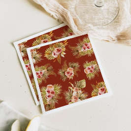 Servilleta De Papel Ducha de Novia Floral Tropical Vintage