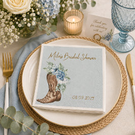 SERVILLETA DE PAPEL DUCHA DE NOVIA FLORAL VAQUERA