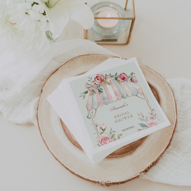 Servilleta De Papel Ducha de Novia Floral Verde Francesa (Subido por el creador)