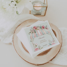 Servilleta De Papel Ducha de novia francesa de floral verde