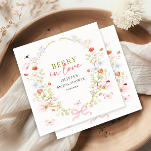 Servilleta De Papel Ducha de Novia Fresa Berry In Love