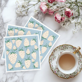 Servilleta De Papel Ducha de Novia Fresa Blanca Piña Blanca PERSONALIZ