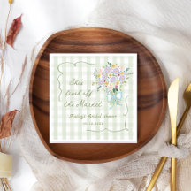 Ducha de Novia Green Gingham Fresh Off the Market
