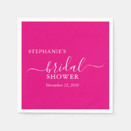 Servilleta De Papel Ducha de novia guion simple rosa