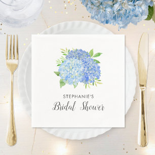 Servilleta De Papel Ducha de novia Hydrangea Blue Floral