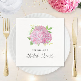 Servilleta De Papel Ducha de novia Hydrangea Napkins Floral Rosa