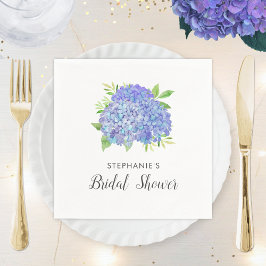 Servilleta De Papel Ducha de novia Hydrangea Napkins Purple Floral